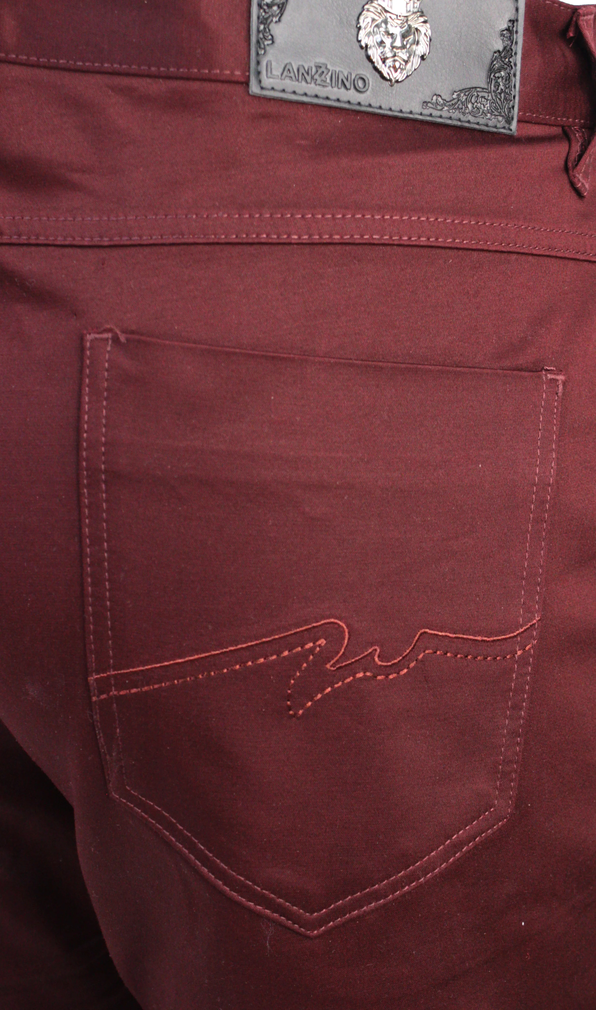 SEAN JACOB INC,Z---JEANS-CP114-BURGUNDY - Image 4