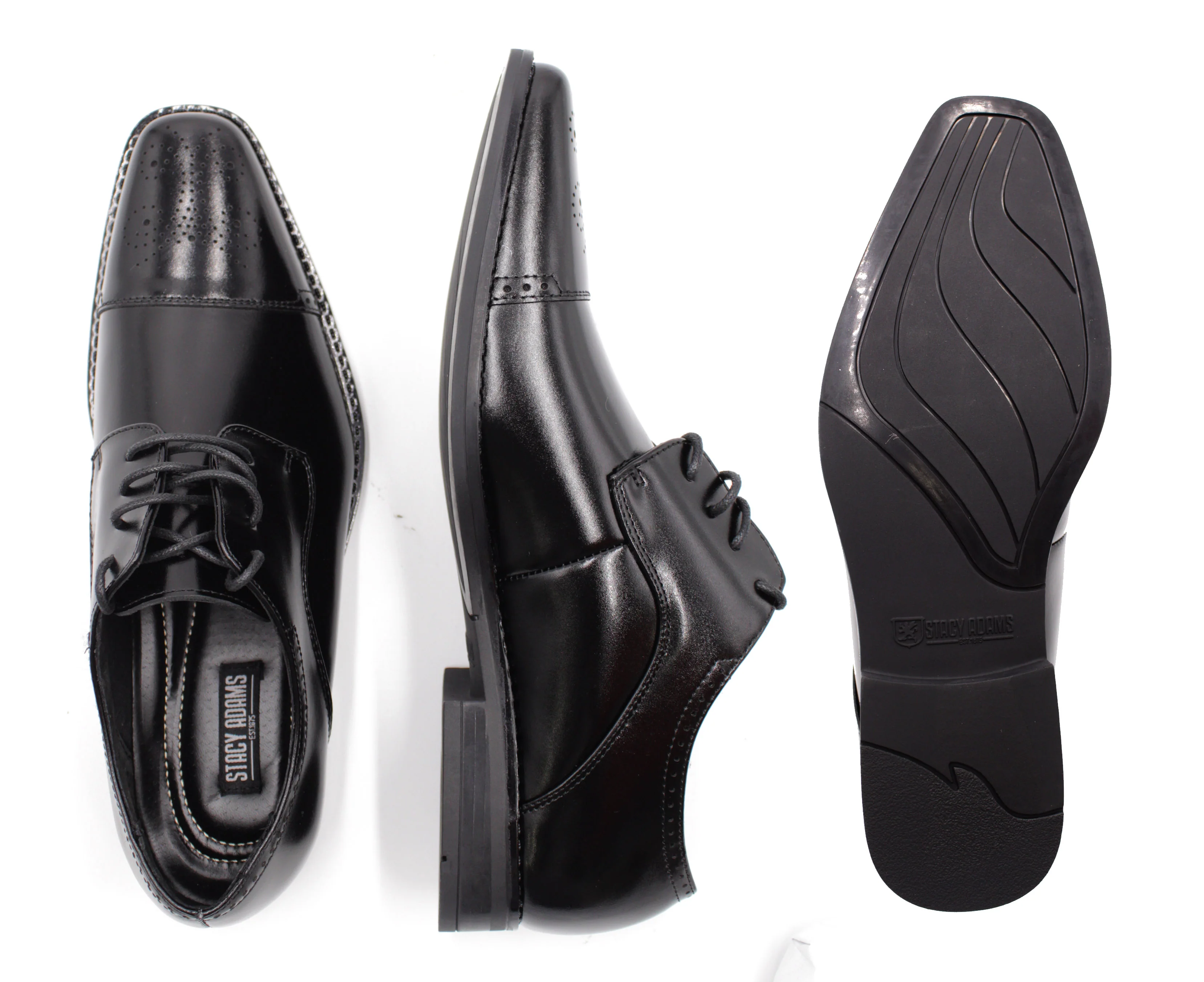 STACY ADAMS SHOE COMPANY,CAP TOE-LACE UP-SHOES-KENWAY20194-BLACK - Image 2