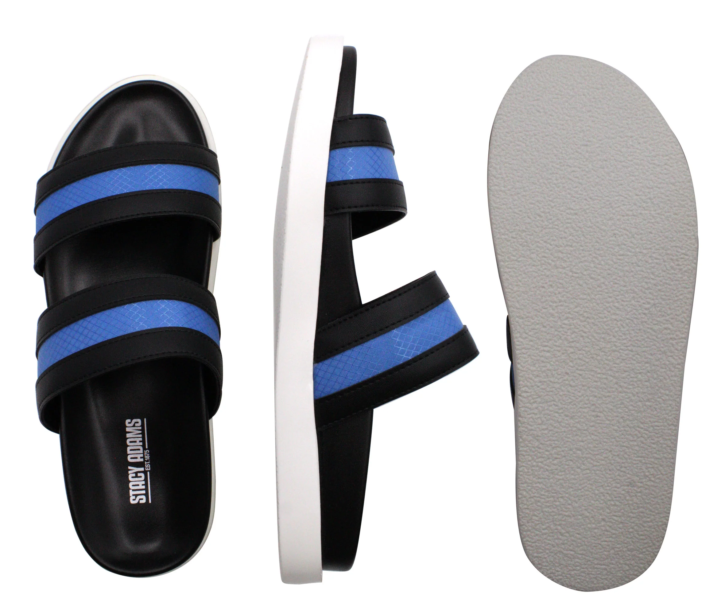 STACY ADAMS,SOLID---SAN-SHOES-METRO-25510-BLK/BLU - Image 2
