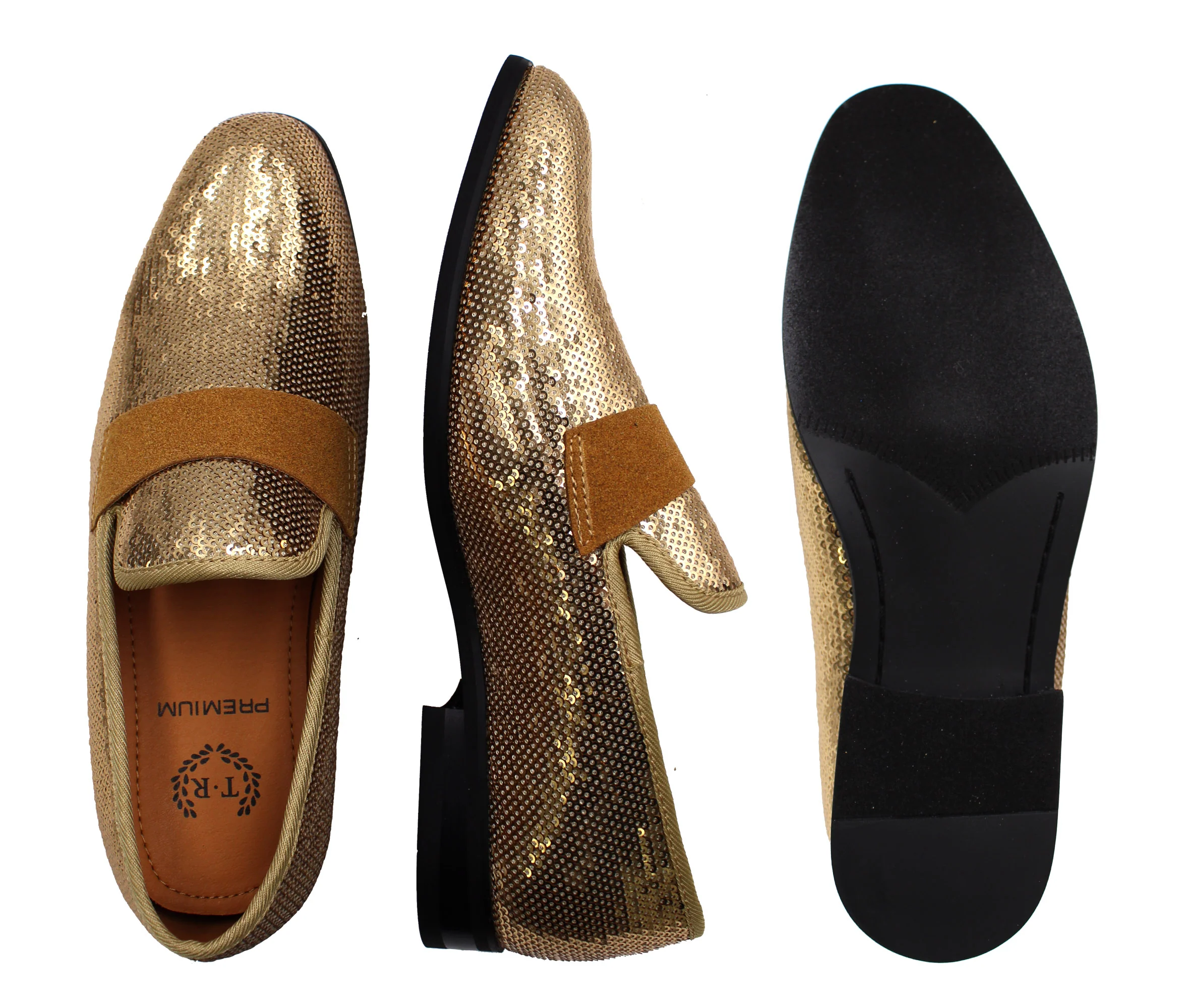 TR PREMIUM,PLAIN TOE-SLIP ON-SLF-SHOES-5659-GOLD - Image 2