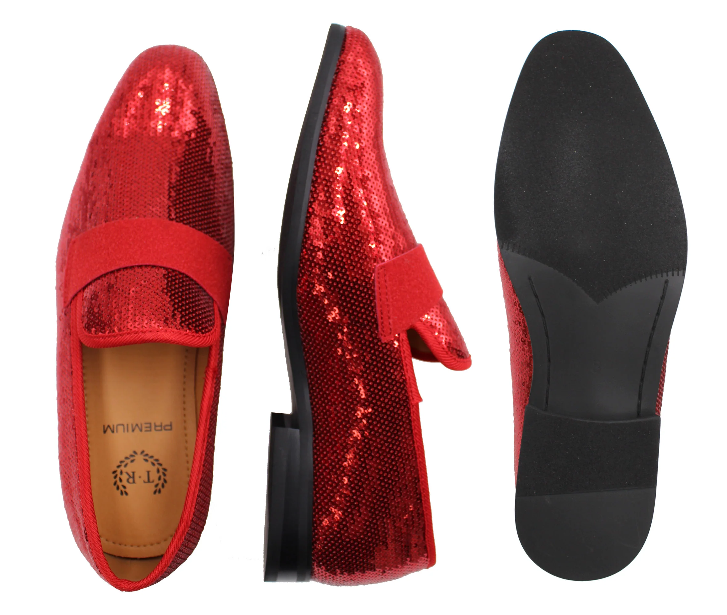 TR PREMIUM,PLAIN TOE-SLIP ON-SLF-SHOES-5659-RED - Image 2